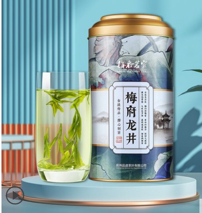 梅府茗家2024新茶上市杭州龙井茶绿茶雨前浓香茶叶罐装春茶250g