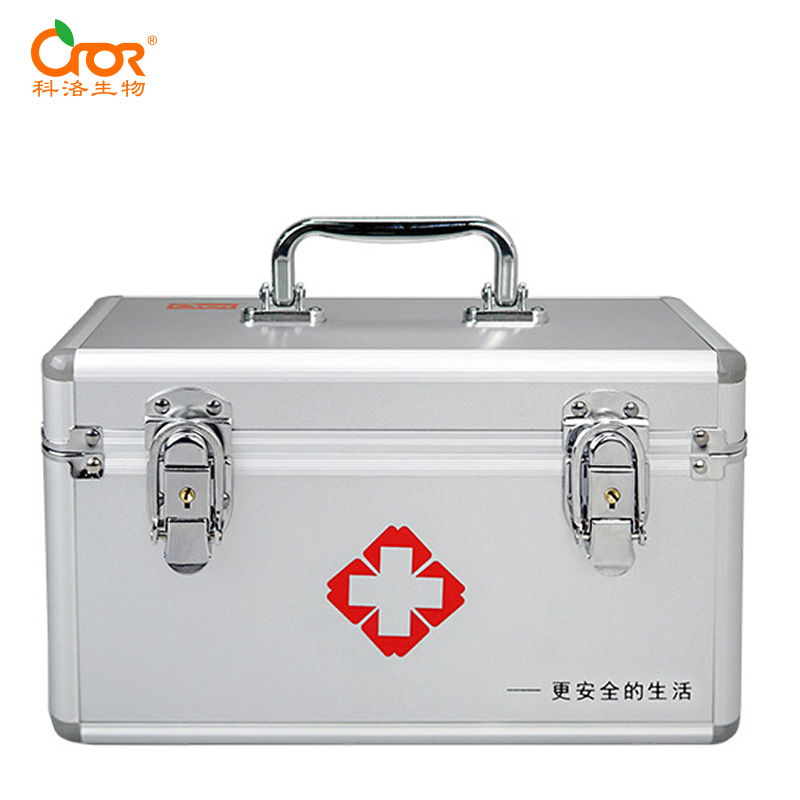 CROR/科洛综合急救箱车用家庭便携医疗箱实验室铝合金箱ZE-L-007A