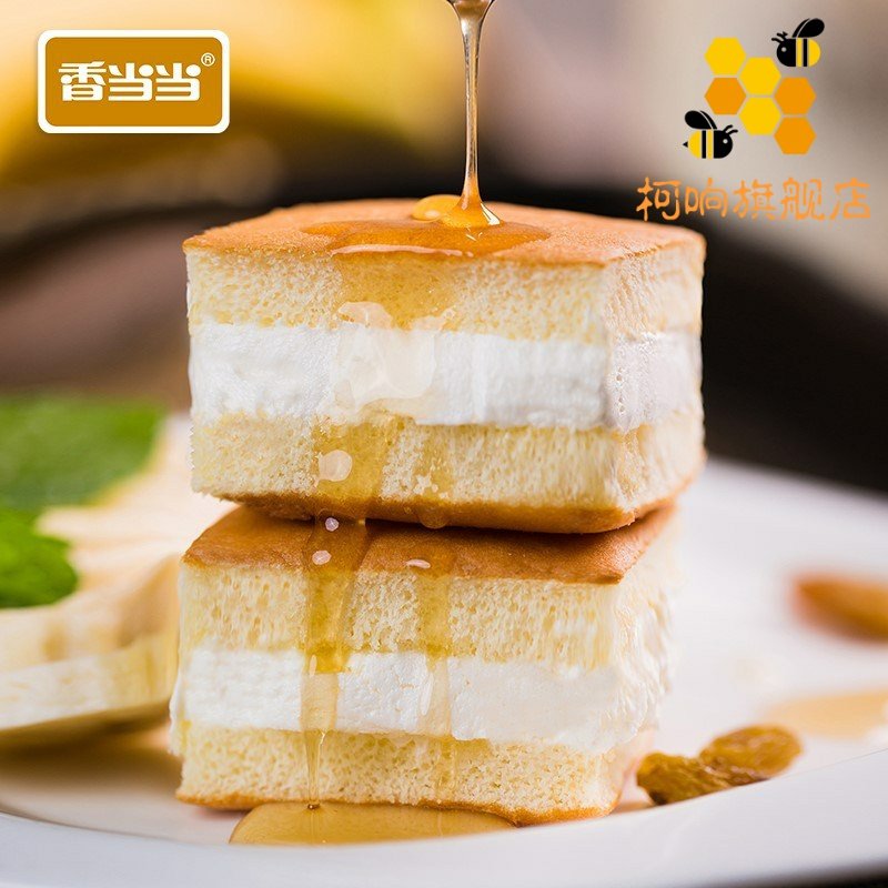 奶油夹心面包小时候80后怀旧老式童年香蕉牛奶味蛋糕1000g整箱