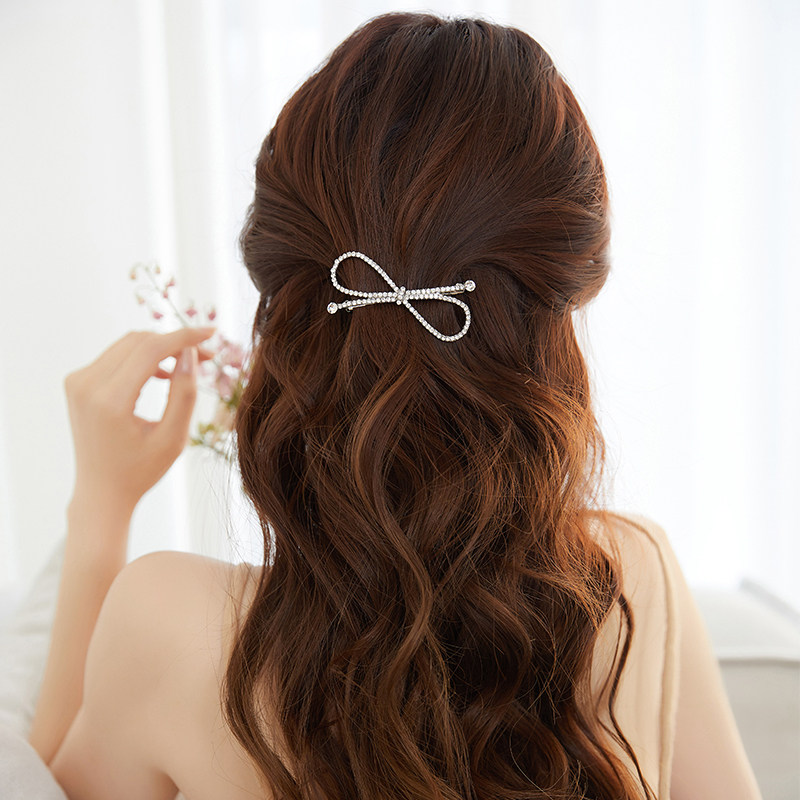 奇美拉夹子头饰蝴蝶结发夹女后脑勺顶夹一字夹发卡网红2021年新款