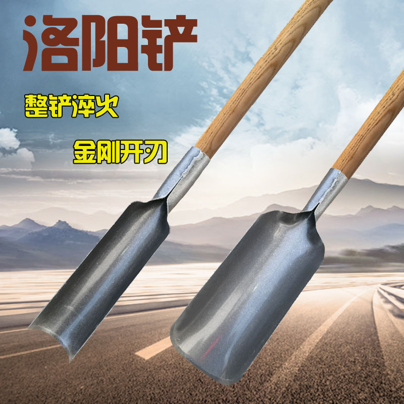 加厚挖坑神器洛阳取土挖洞铲土铲探户外圆锹铲子