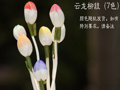 自组无火香薰干花 时尚精油挥发藤条 云龙柳段白色花蕾 通草花