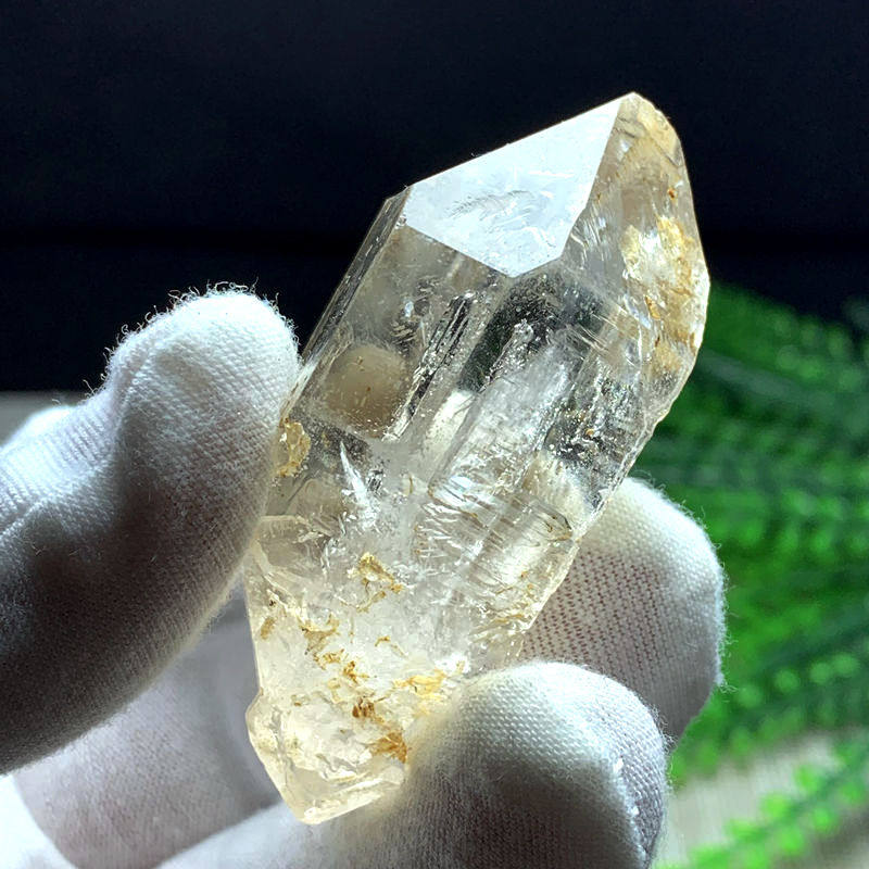 天然云贵水胆水晶原石双头尖骸骨骨干水晶柱水晶寺庙水晶女神f745