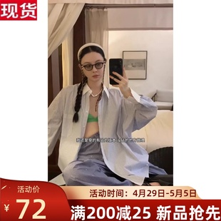 MONA 直筒宽松衬衫中腰裤子休闲气质套装女小个子2024夏季新款