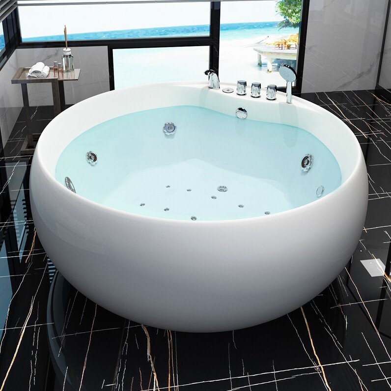 沃特玛圆形亚克力独立式双人浴缸 券后5968元包邮