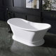沃特玛独立式人造石浴缸家用时尚简约阳台美式经典款设计颜值推荐