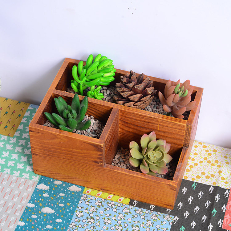 木质木制花盆多肉种植高低格创意多肉木盆肉肉盆栽花盆桌面微景观