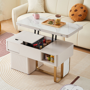 升降式简约1m茶几变餐桌两用北欧现代小户型客厅多功能折叠茶桌