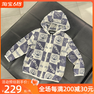 Levi’s李维斯年夏款男童轻薄防风透气外套皮肤衣风衣LV2322050