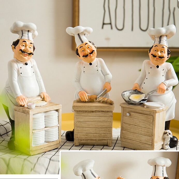 公仔摆件 人物_美式厨师公仔软装饰品摆件甜品屋面包店烘培坊人物模特