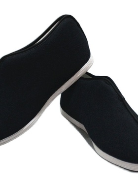 寿鞋男老人冲喜高档千层底布鞋死人过世绣花莲花梯子棉鞋殡葬用品