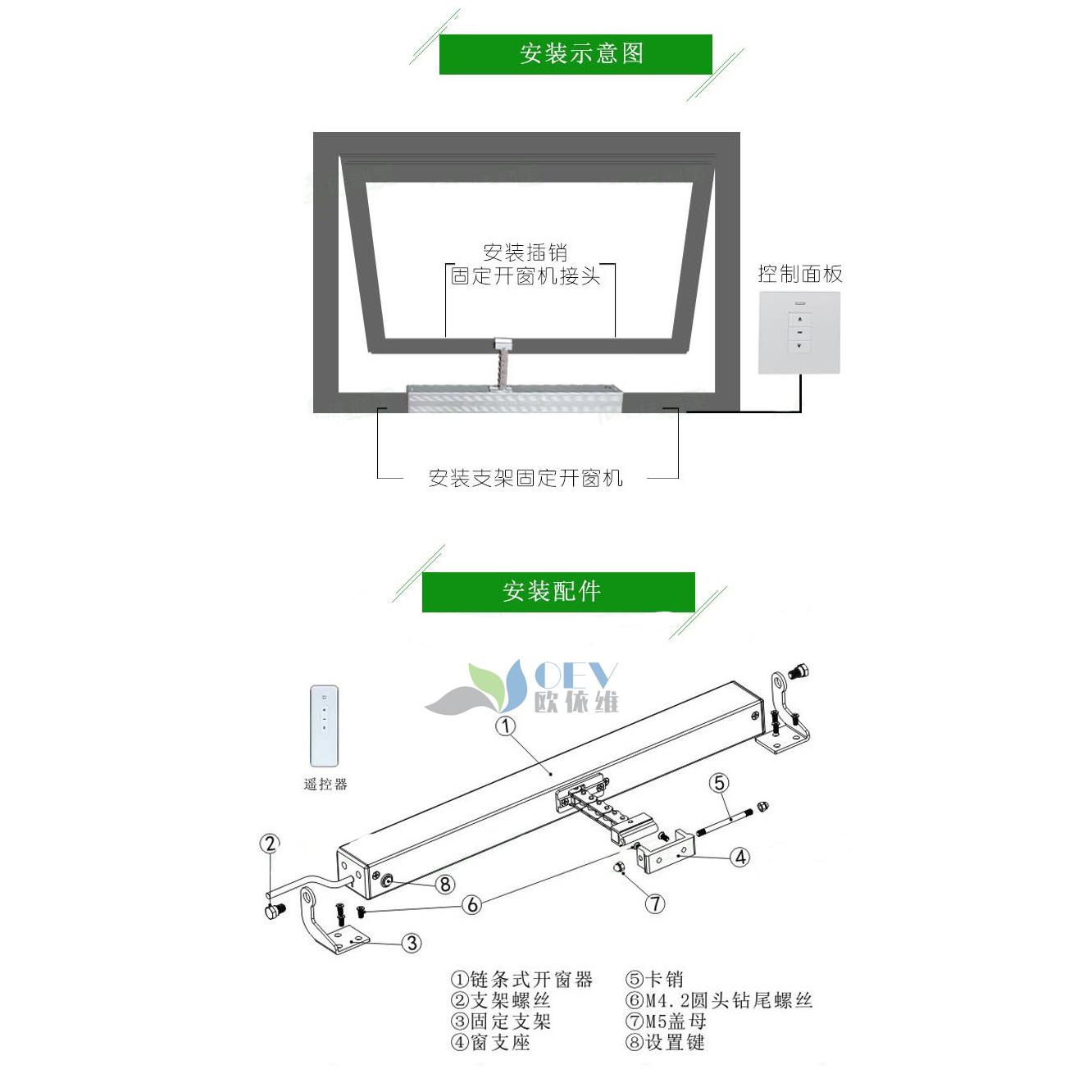 厂家直销涂鸦智能开窗器涂鸦zigbee电动开窗器大链条式开窗机tuya