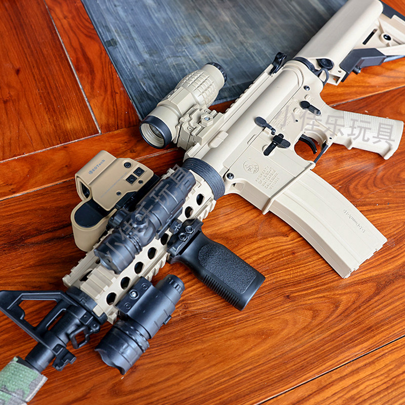 锦明司马m4cqb连发电动scar军典ak47男孩cs吃鸡玩具枪m416突击步