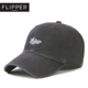 Flipper帽子复古做旧字母纯色水洗棒球帽男百搭时尚软顶鸭舌帽女