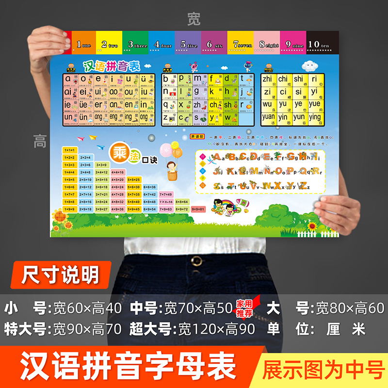 小学生汉语拼音数学乘法口诀表26个