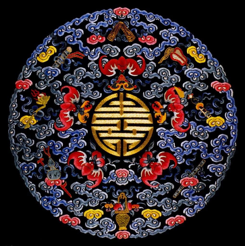 diy套件初学祝寿吉祥团花图案苏绣