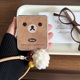 简约小熊秋冬色系适用三星ZFLIP6/5/4手机壳小米Mixflip华为P50pocket2 S保护OPPO n3flip毛球挂绳VIVOx荣耀V