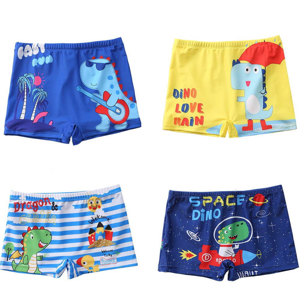 儿童泳裤 男童平角游泳裤 億栢渡中小童卡通幼儿婴儿女男宝宝泳裤