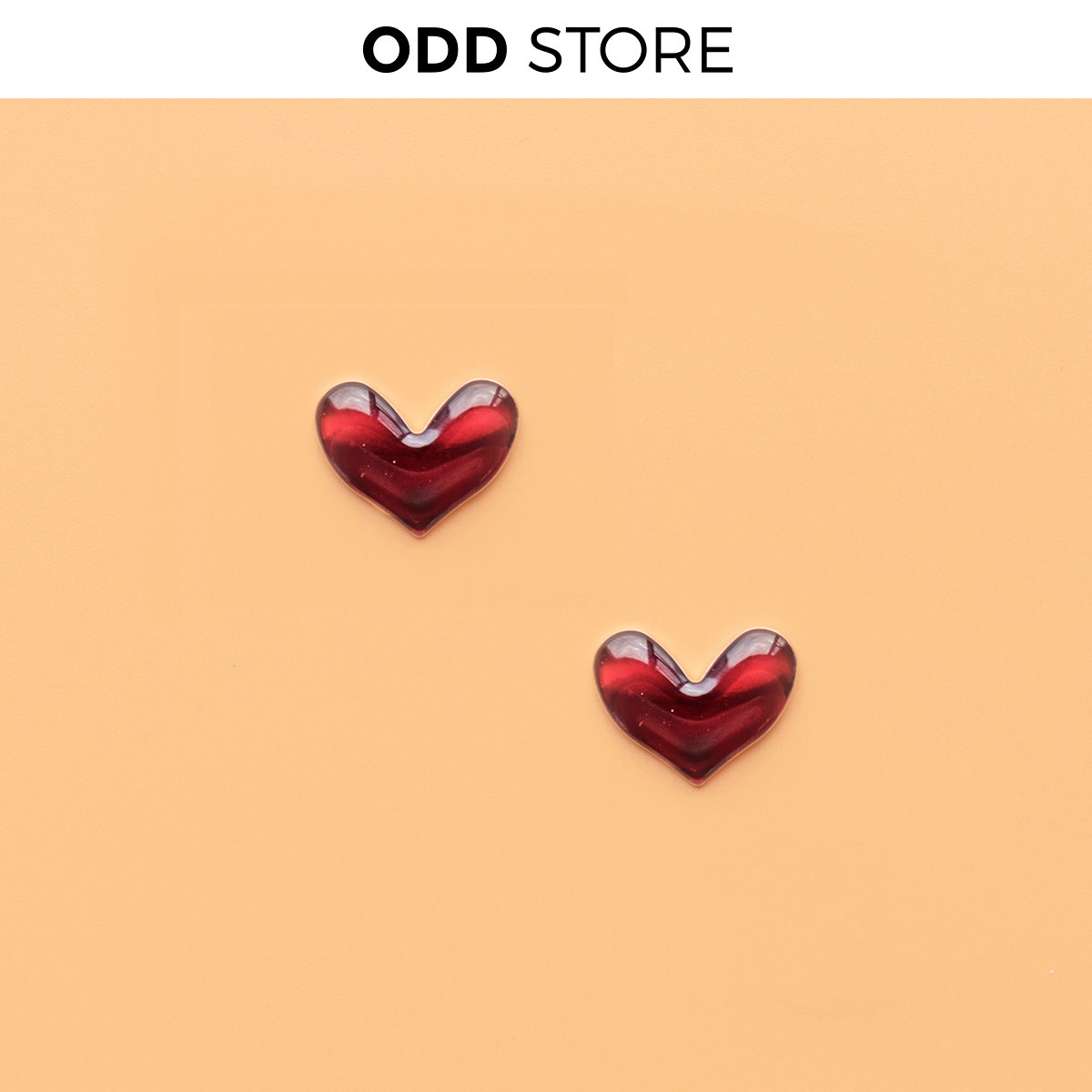 odd store |桃乐丝|秋冬款复古滴釉爱心百搭ins韩国气质百搭耳钉