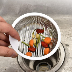 厨房水槽不锈钢过滤网洗菜盆洗碗水池提笼漏斗防堵塞下水道隔渣器