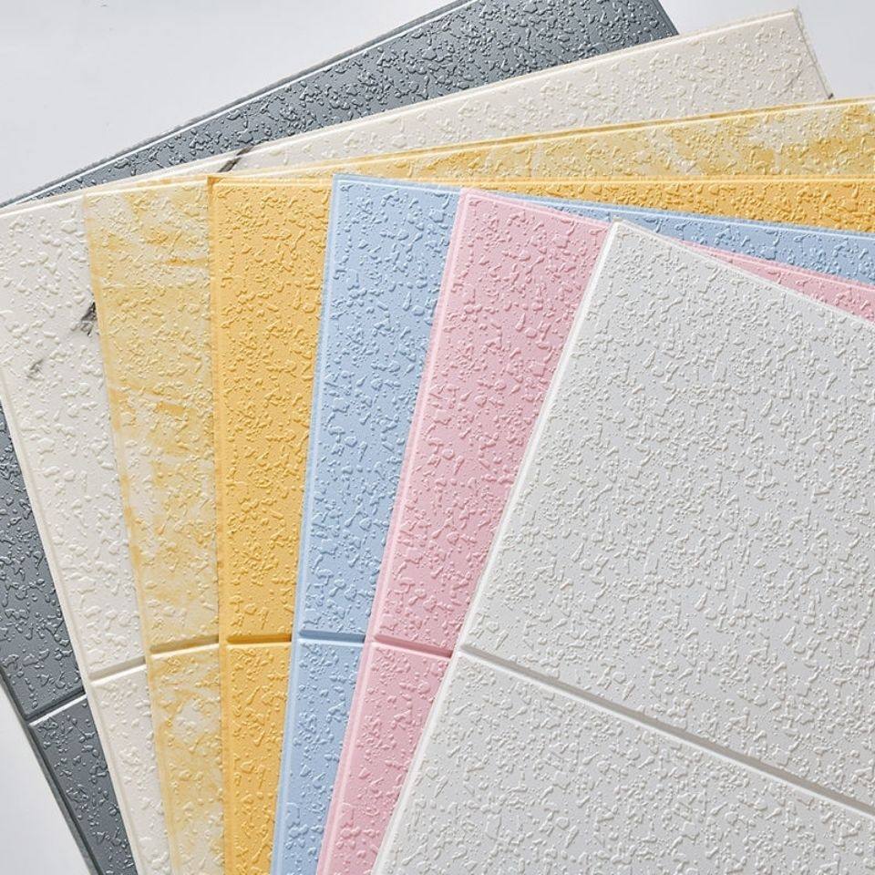 实用3d立体墙贴仿硅藻泥墙纸背景墙自粘防水壁纸纯色水泥墙翻新贴