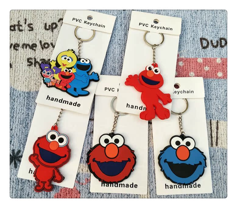 Creative Gift Sesame Street Sesame Street Cookies ELMO Soft glue Sided keychainin the Festive supplies/Gift , Gift ideas , Keychain category - from Buy2taobao.com to provide professional Taobao agent buy service
