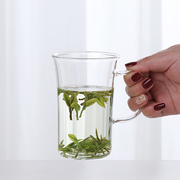 Slim green tea cup household glass household heat-resistant water cup with thickened single net red set office