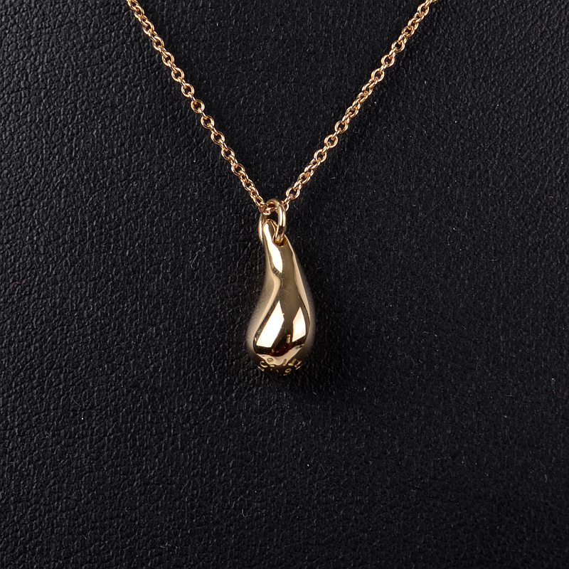 [9.5新]蒂芙尼tiffany18k黄金水滴项链颈链