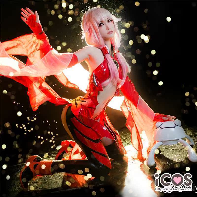 新款现货icos楪祈金鱼装罪恶王冠egoist红色战斗服cosplay服装