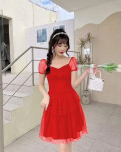 Real sexy summer new French first love Kikyo sweet Fairy Dress·