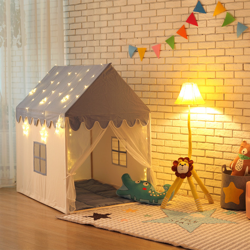 帐篷游戏屋 纯棉布实木室内公主男女孩家用玩具屋过家家房子优惠券