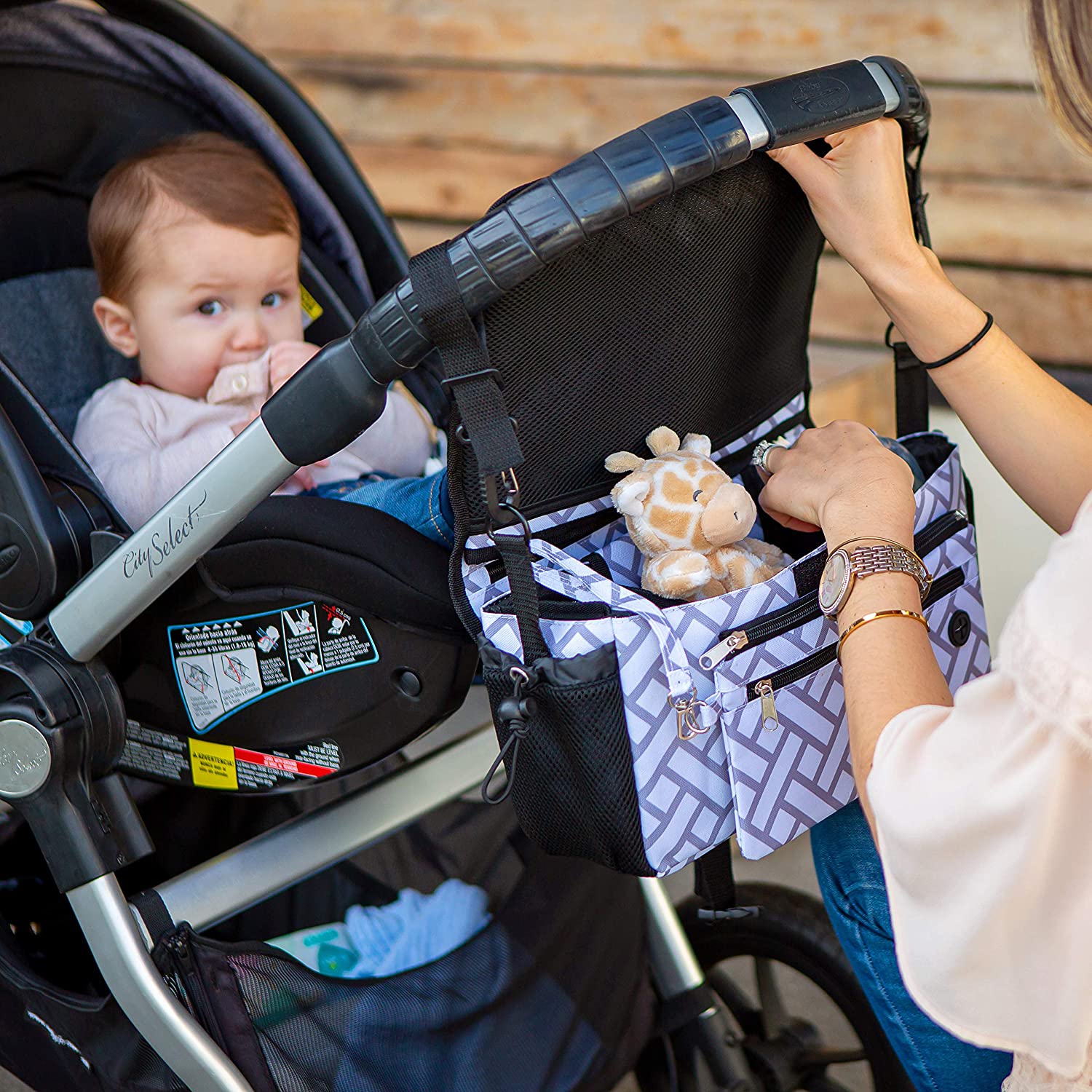 British exports MINIMAL Original pale stripe portable Mummy Bag Stroller Hanging bag Bag Storage bagin the Maternity/Maternal supplies/Nutrition , Mummy bag/Bag category - from Buy2taobao.com to provide professional Taobao agent buy service