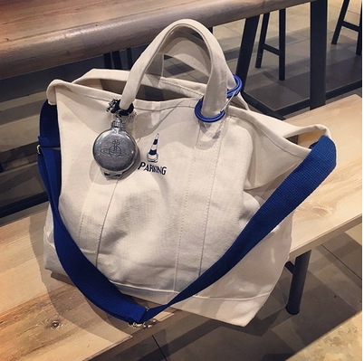 the parking ginza帆布包女日本藤原浩2017新款文艺单肩斜跨包