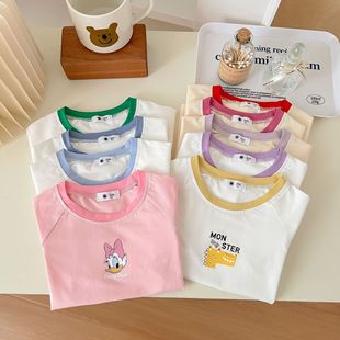 大小卷童装儿童短袖T恤韩版新款趣味图案印花小童宝宝夏季T恤