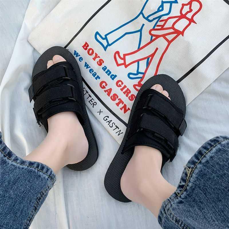 拖鞋男夏2020新款个性网红外穿情侣潮流韩版室外沙滩防滑一字凉鞋