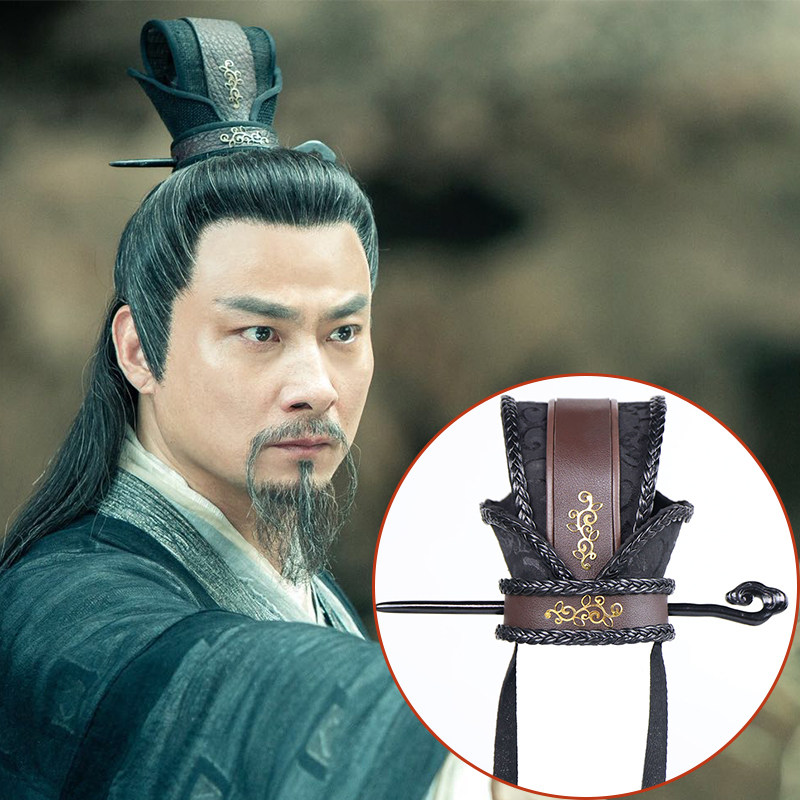 影视春秋战国将军发饰古装大侠道士男束发冠古代三国男士头饰帽子