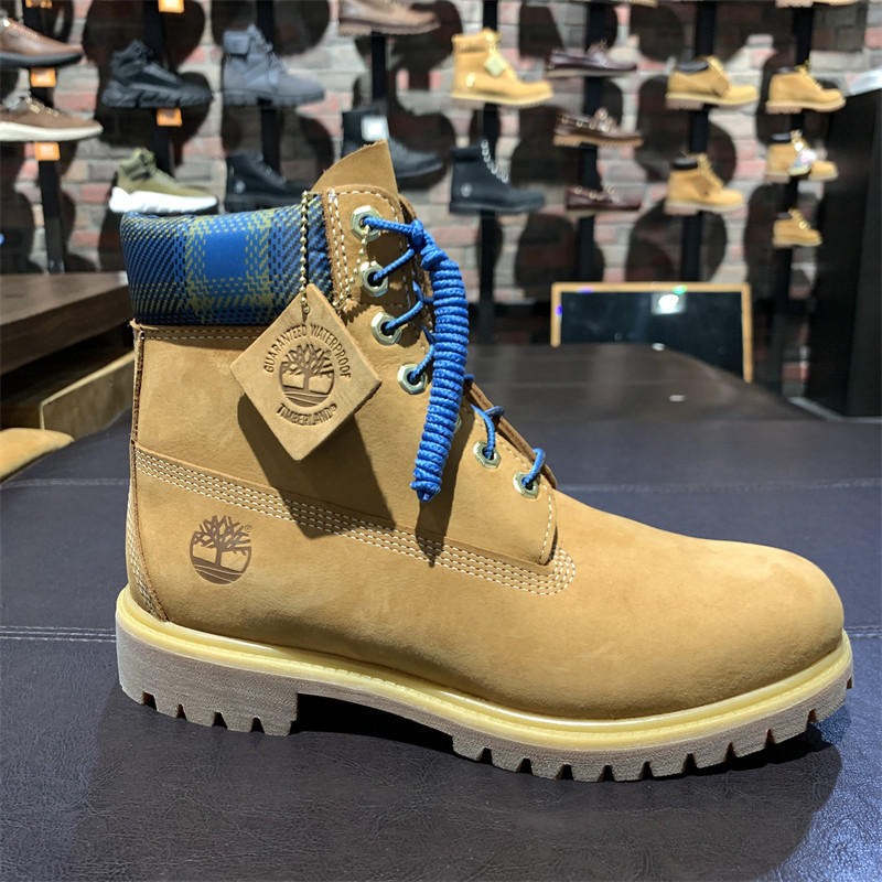timberland添柏岚男鞋22秋新款大黄靴双鞋带户外防水高帮靴a2eux