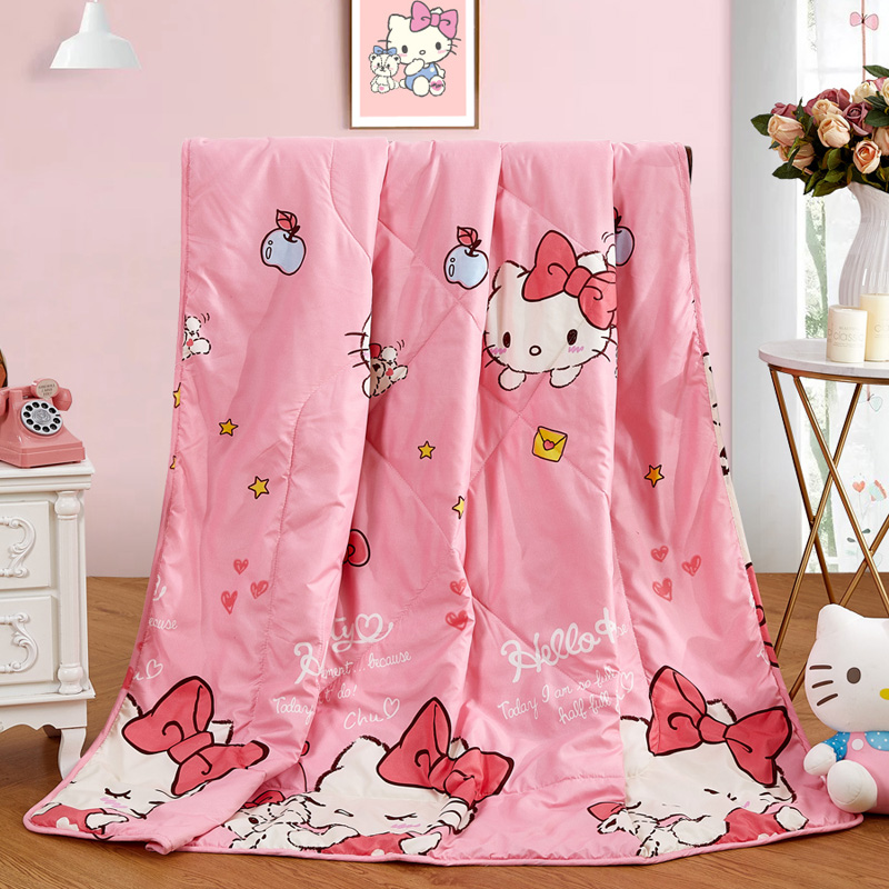 热销kitty猫被子_hellokitty凯蒂猫夏被卡通儿童空调被学生kt猫夏凉被