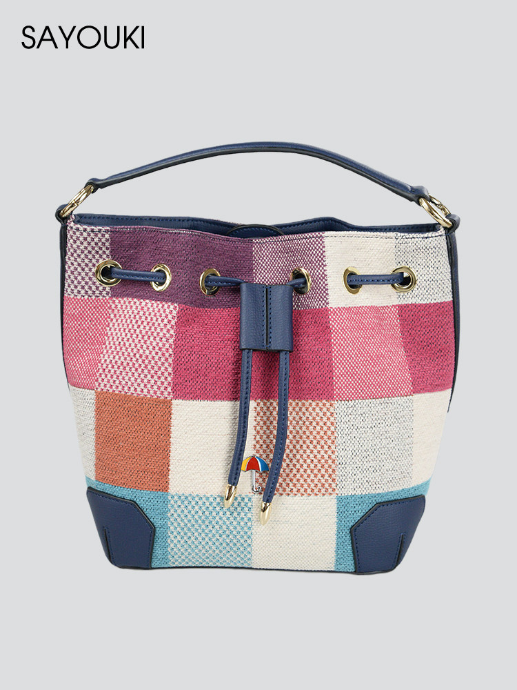 2021水桶包女夏设计感时尚洋气质感网红新款包包sayouki花雨伞优惠券