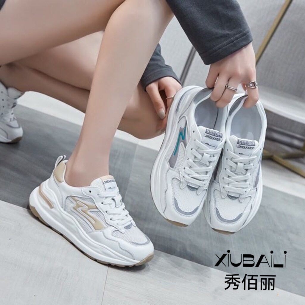 秀佰丽厚底老爹鞋女ins潮超火2022新款夏网面透气时尚跑步运动鞋