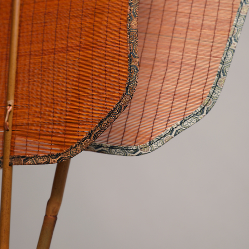 促销大漆竹丝扇子手工团扇中式中式仿古夏凉扇空间摆件长柄青蓖扇