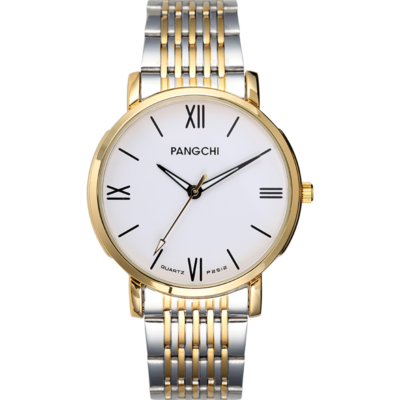 鹏志2023新款复古钢带手表女表情侣手表男士女士手表对表非机械表