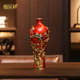 铜欣祥 彩铜喜鹊花瓶摆件家居装饰品客厅玄关工艺品实用花瓶摆设