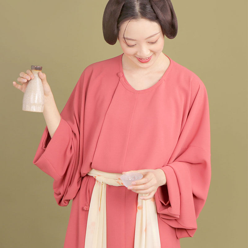 谜阿凰 | 胭脂色圆领袍 |唐制正仓院大歌袍汉服大放量男女通款