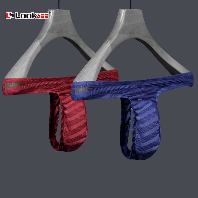 2020新款单丁丁字裤男士内裤tback透明网纱u凸设计性感诱惑运动潮