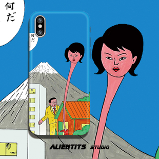 AlenTits卡通气球头cult美术生日本怪趣味适用于苹果iPhone华为小米安卓定制手机壳