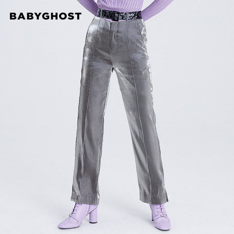 裤子男女团体亮面银色运动休闲哈伦裤夏已售2新品淘宝￥49折后价￥4