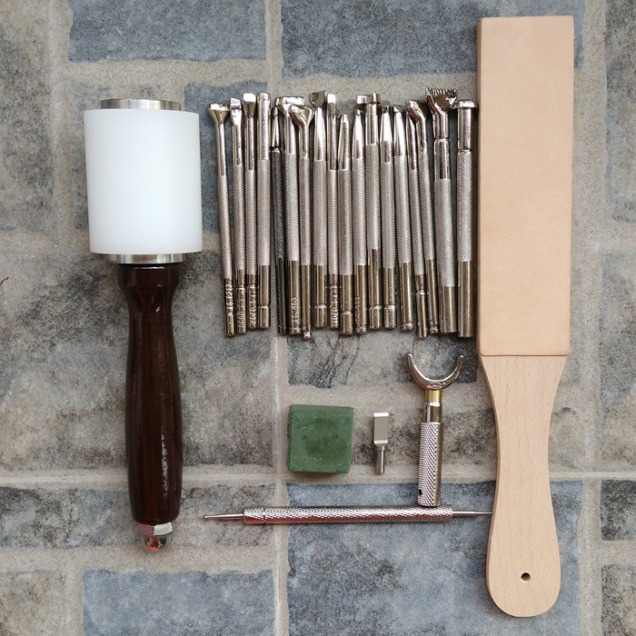 皮雕皮艺压花工具皮革diy手艺制作组合套装其它工具