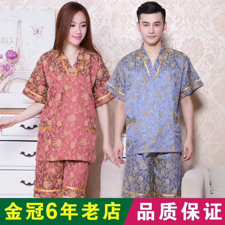汗蒸服女款套裝全棉桑拿服理療服洗浴中心漢蒸服美容院男士按摩服在類目 居家日用, 毛巾/浴巾/浴袍, 汗蒸服中 - 來自Buy2taobao.com提供專業的淘寶代購服務