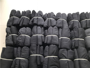 包邮~称斤黑色纯棉毛圈针织布料布头布组一  6.5元/斤